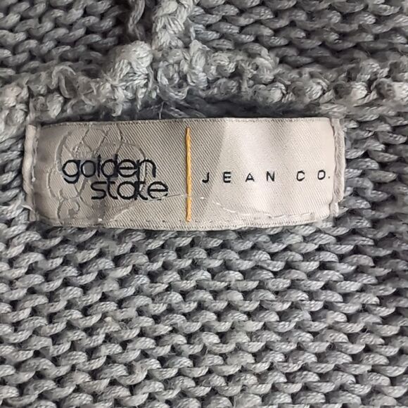 Grey Hooded cable knit sweater dress tunic size s - Picture 3 of 4